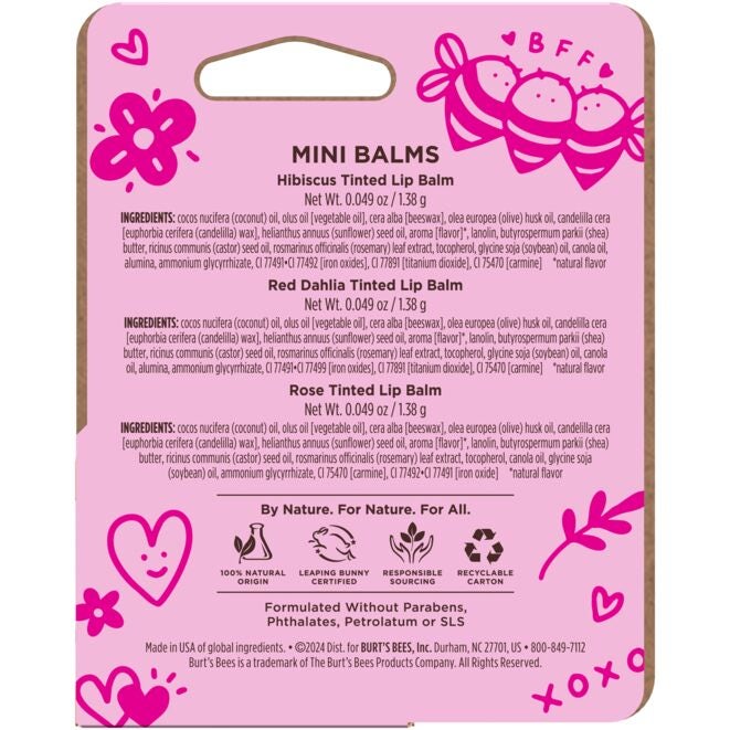 Bee My Galentine Mini Tinted Lip Balm 3 Pack